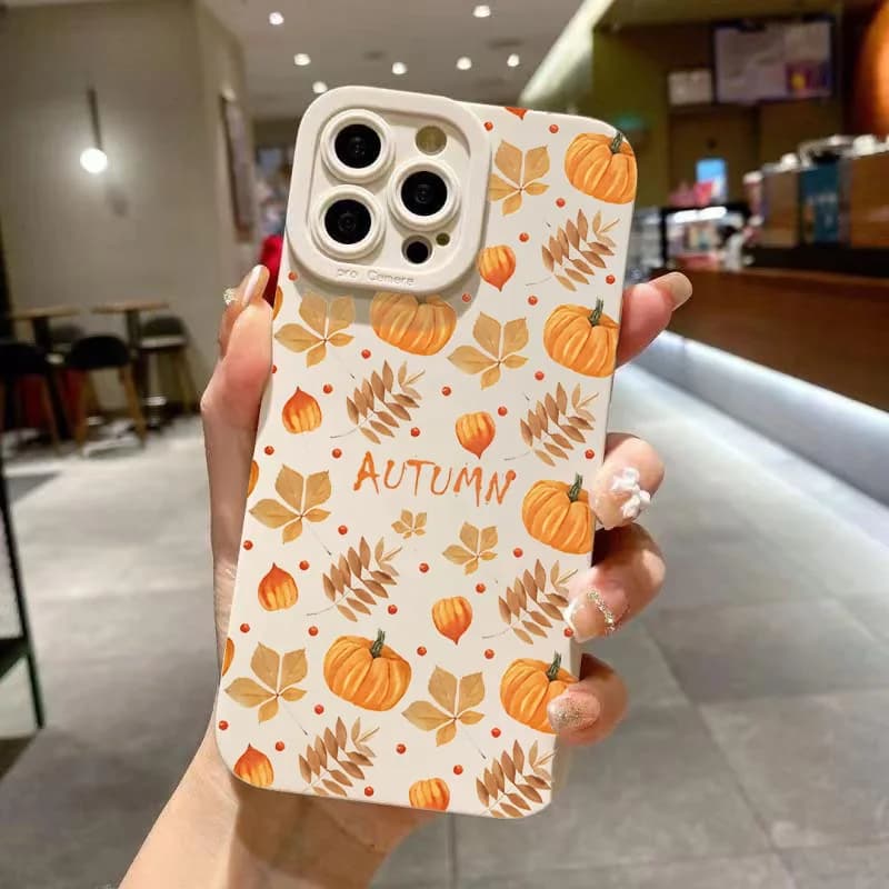 Autumn Maple Leaves Pumpkin Pattern Design Phone Case For Xiaomi 14T Pro 13 12 11 Lite 5G 15 14 13 13T 12T Soft Silicone Cover