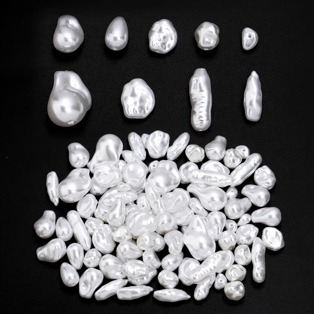 20 pcs/lot Irregular ABS Pearl Imitation Beads Branelli Trained Spacer To Produce FAI Jewels FROM YOU Necklace Hairclip Earrings Bracelet