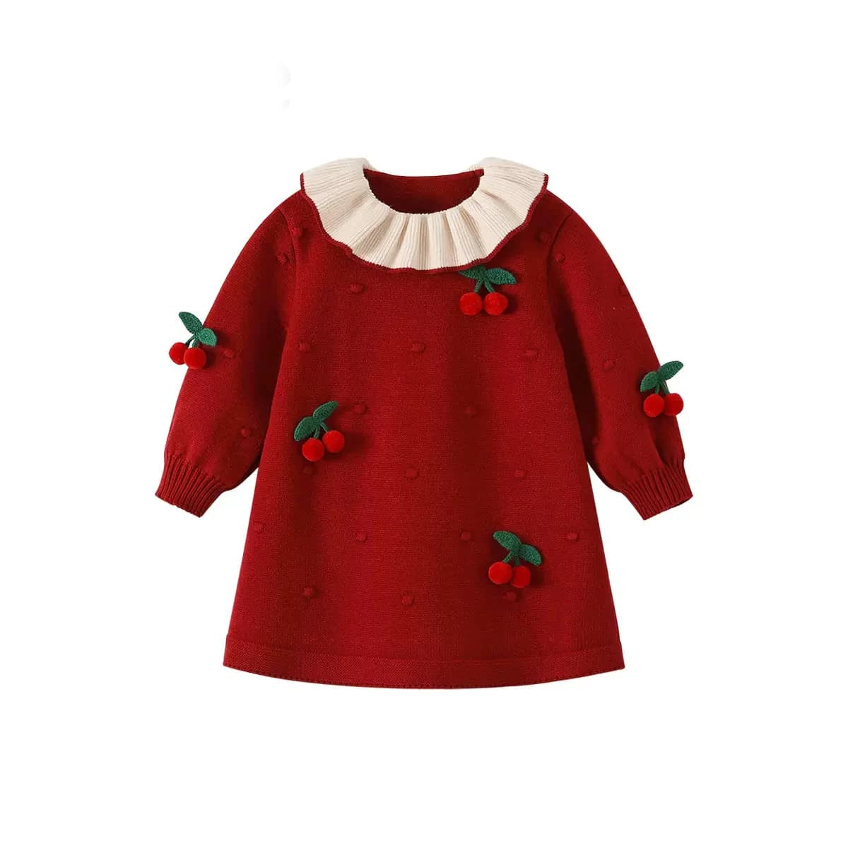 Spring fall toddler Girls' kids Clothes Flat Needle Knitted Sweater Dress Design for child Girls' Cloth Princess Birthday dress