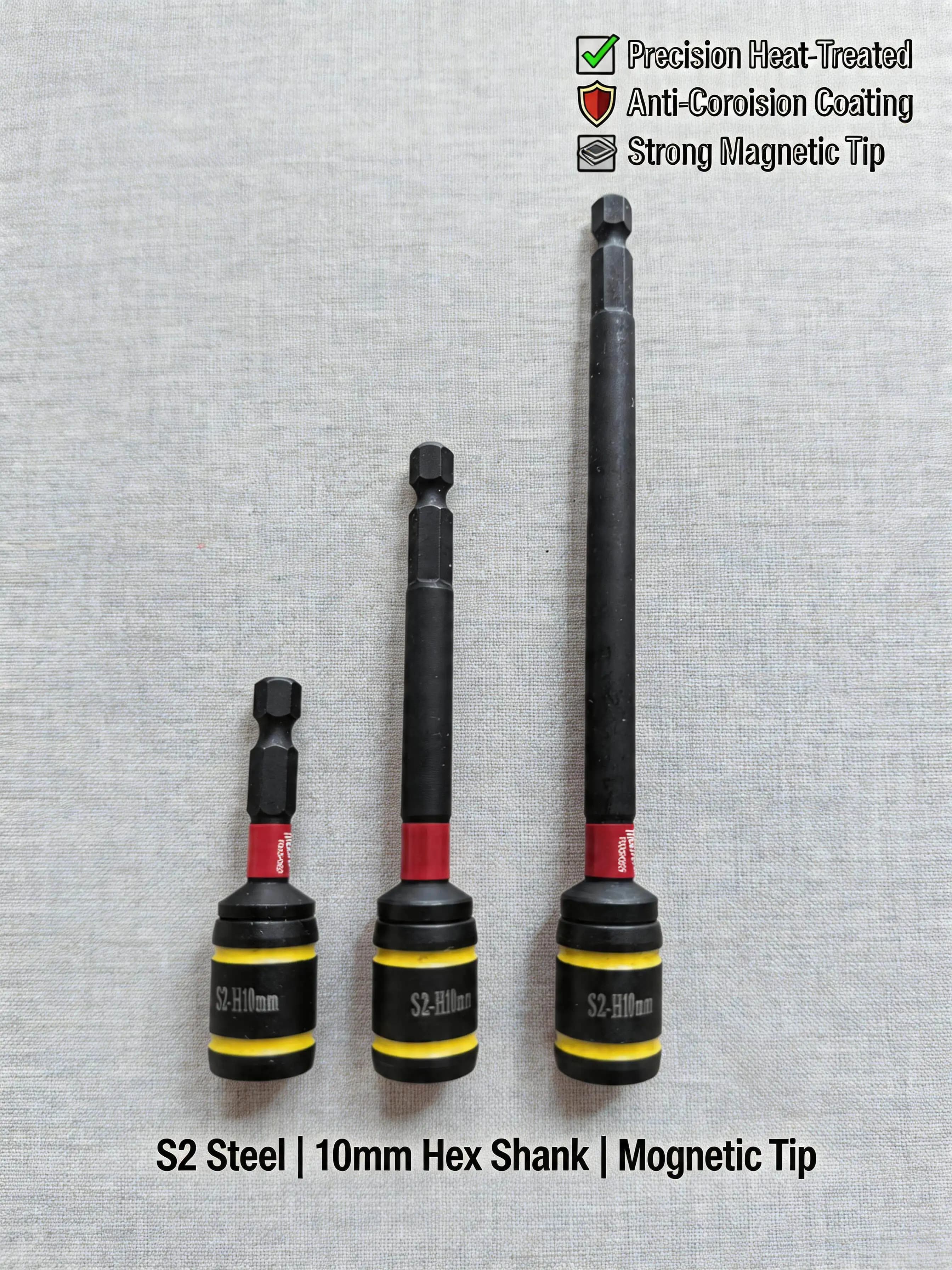Strong Magnetic Wrench Socket Head Strong Magnetic Drill Tail Thread Hexagonal Socket Head Hand Tool for DIY Repairing
