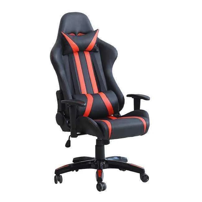 Sedia da ufficio moderna ed ergonomica da gioco Sedia pieghevole girevole reclinabile in vera pelle con design in rete allungabile e caratteristica girevole