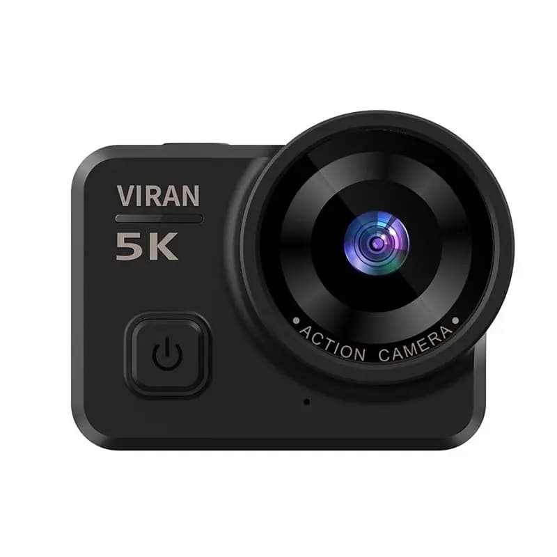 VIRAN V10 5K Action Camera con Stabilizzazione Elettronica dell'Immagine, Schermo Touch da 2 Pollici, Videocamera Impermeabile con Rilevamento del Movimento, Dashcam
