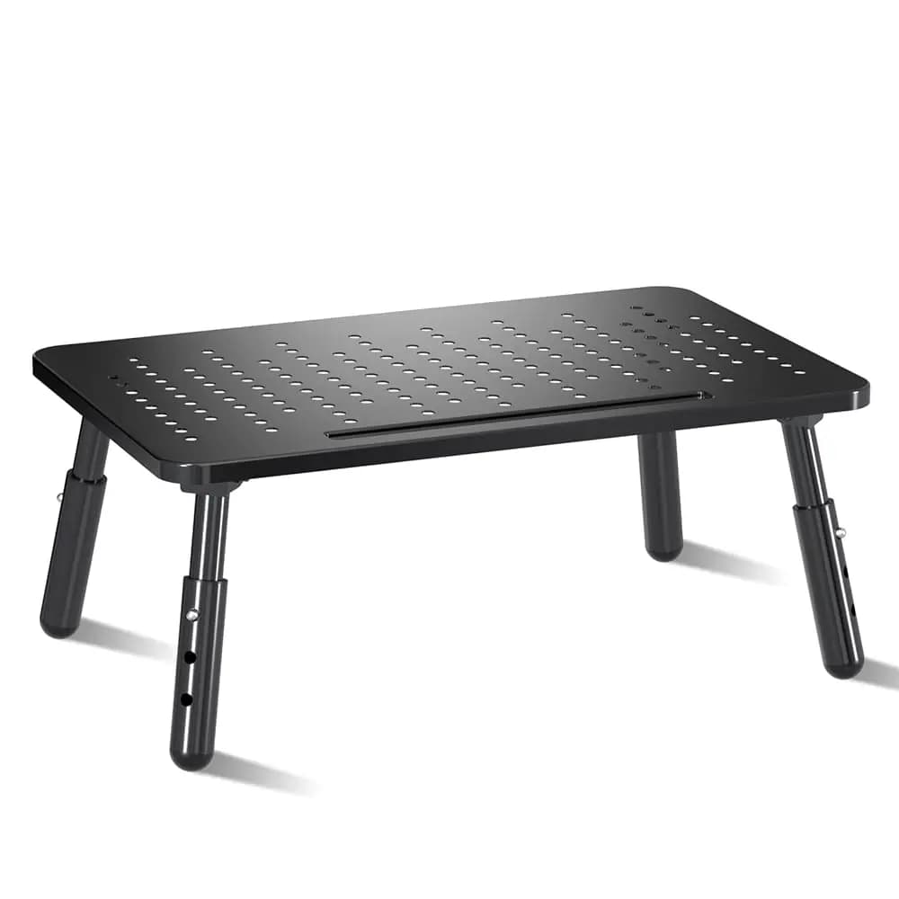 Supporto per Monitor Pieghevole in Metallo, Stand per Computer da Scrivania Regolabile a 3 Altezze con Porta Penne, MST013