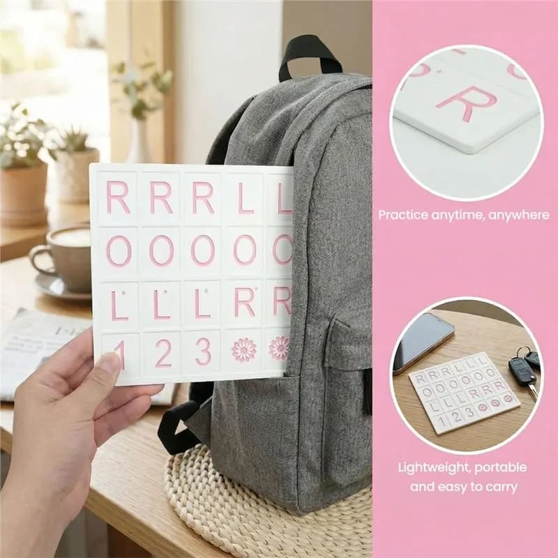 A89E-Mahjong Practice Board Portable Tiles Single For Travel Pool Party Family Beginners Birthday Home Gift Game