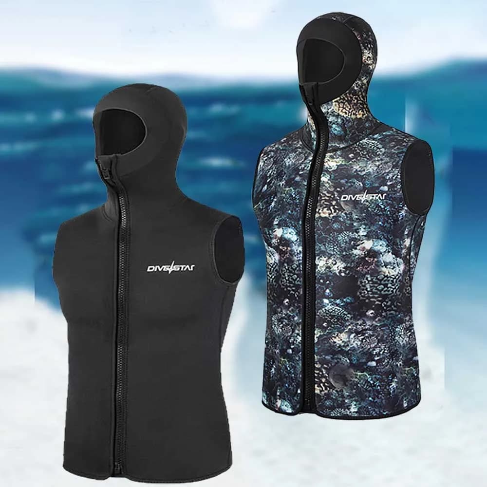 3MM Camo Sleeveless Diving Vest Wetsuit Men's Women's Insulated Cold-Proof Warmth Swim Surf Snorkeling and Surfing Vest