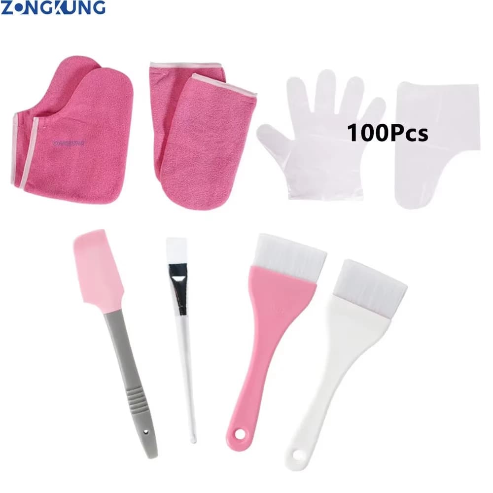 Set of accessories for the care of the hands and feet in wax of exfoliating SPA moisturizing for hands gloves wax of paraffin boots treatment often