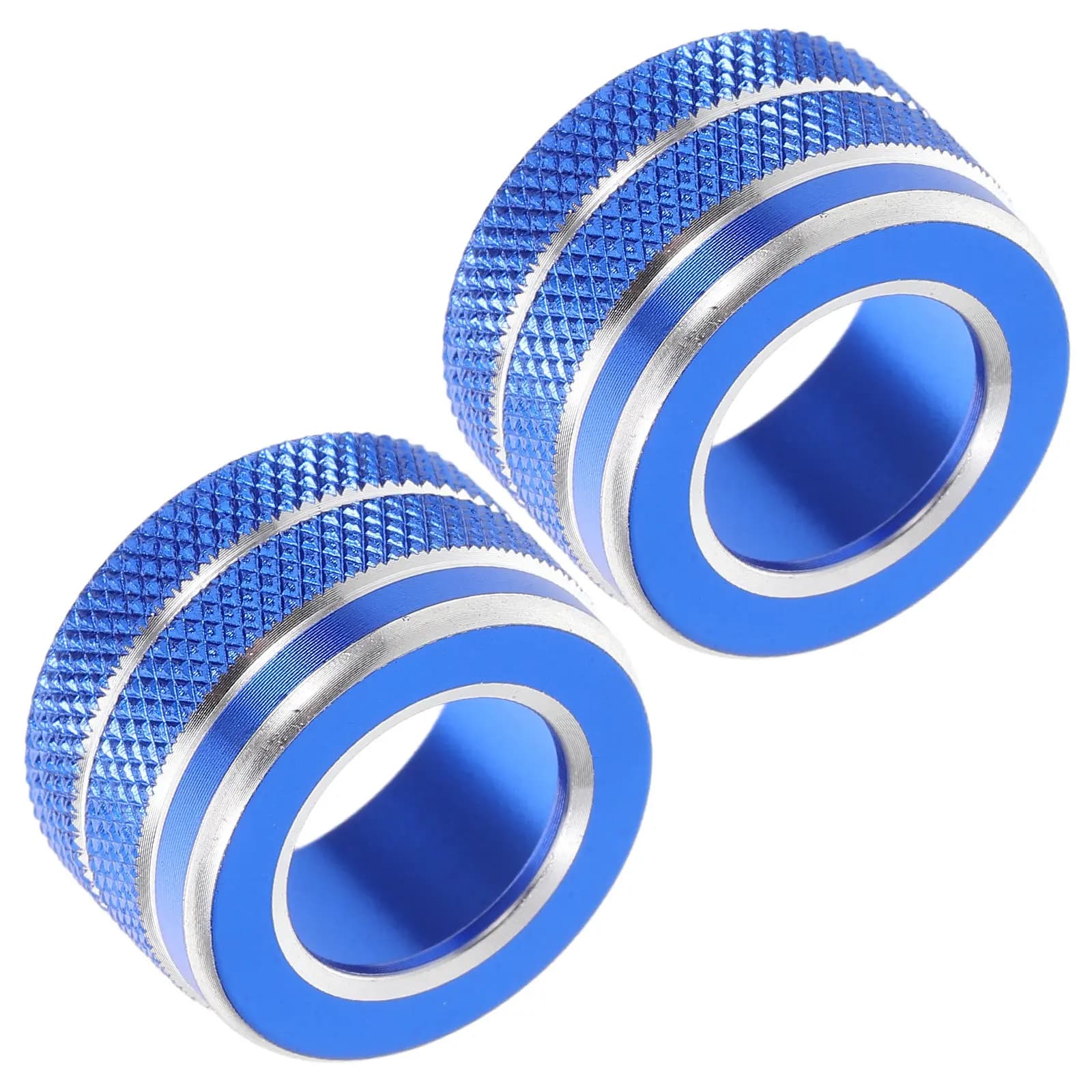 2Pcs Air Conditioning Knob Cover Trim Ring for Car Interior Stylish Design Enhanced Grip Long-Lasting Wear-Resistant Material
