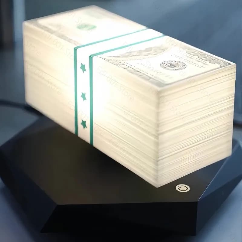 Peripheral Maglev US Dollar Banknotes Ambient Light Desktop Desk Lamp Ornament Decorative Night Light Gift