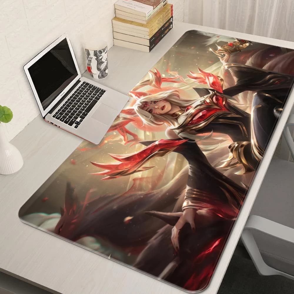 League of Legends LOL Ahri tappetino per mouse XXL antiscivolo tappetini per tastiera da gioco per ufficio tappetino per mouse grande addensato tappetino da scrivania per computer da gioco