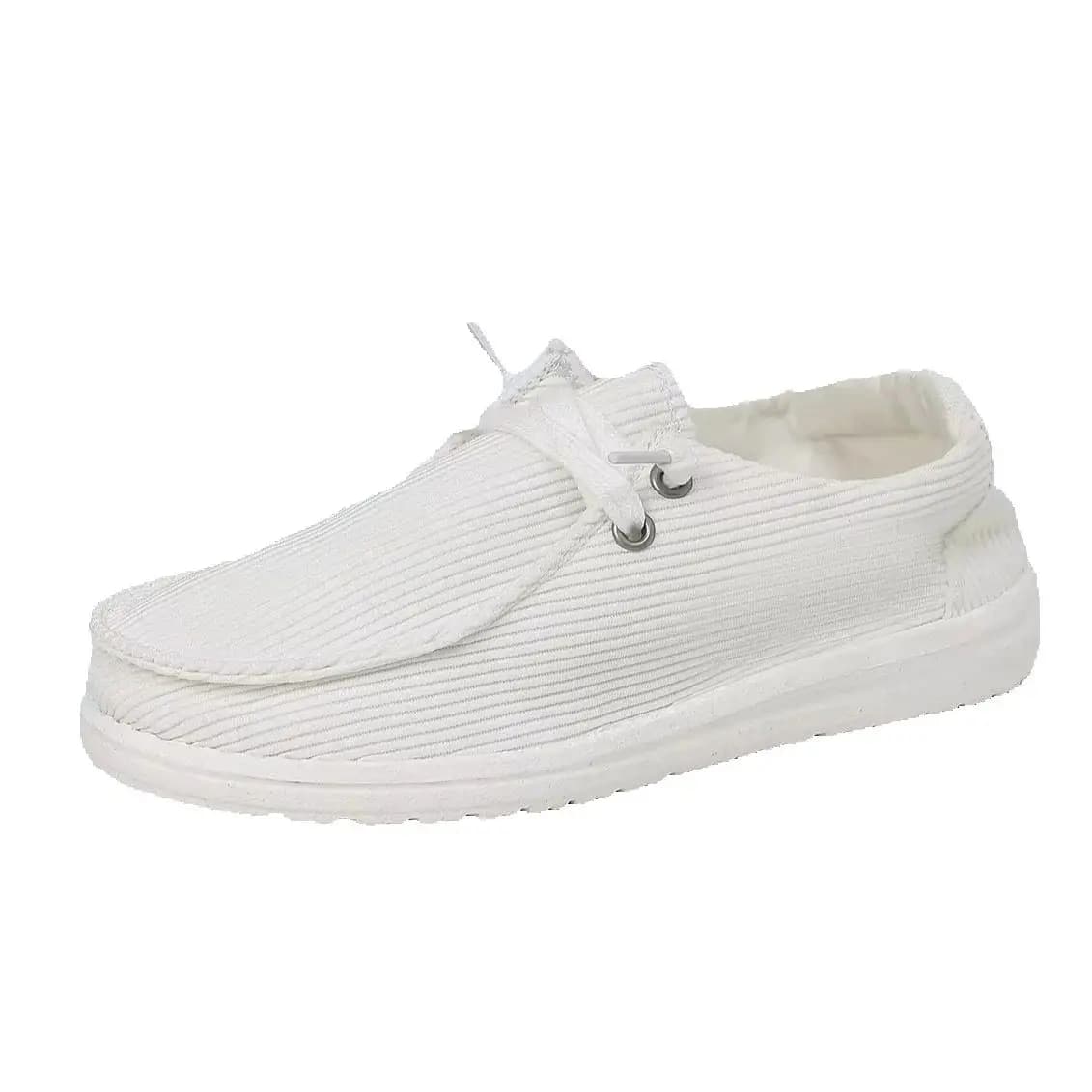 Women's Bianche sneakers with Laces – Embossed Leather Upper, Soft Lining, Anti-slip Sole for Daily Use Casual per