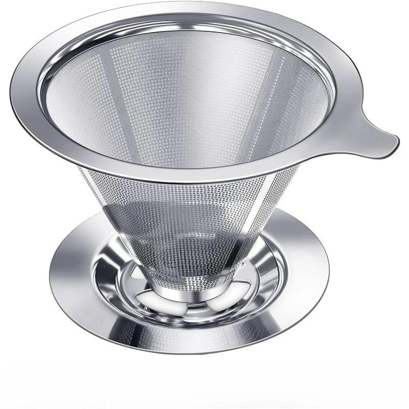 Pour Over Coffee Dripper 304 Stainless Steel Filter Paperless Reusable Filter Single Cup Fine Mesh Coffee Maker Home Made Tools