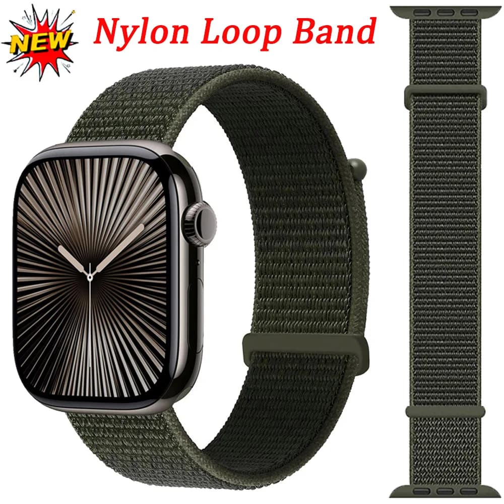 Nylon Strap for Apple Watch Series 11 10 46mm 42mm Comfortable Bracelet Band iWatch Ultra 9 8 7 6 5 SE 45mm 41mm 44mm 40mm 49mm