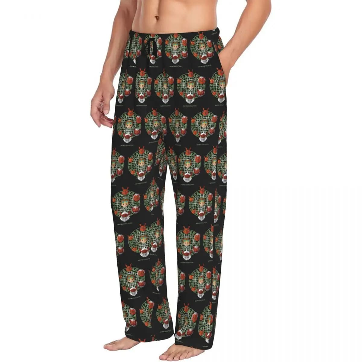 Pantaloni da pigiama da uomo personalizzati Anime Digimon Gallantmon Pantaloni da notte per dormire con tasche