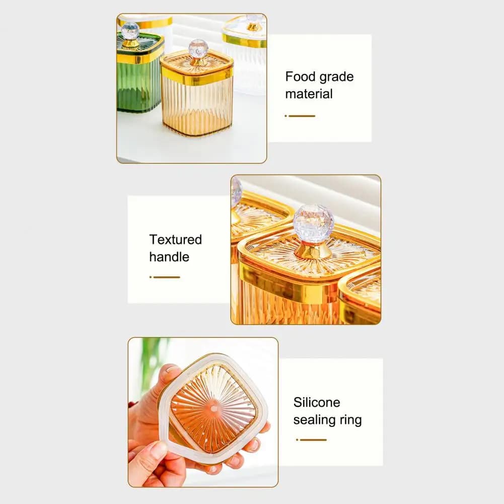 Multi-size Food Jars Food Storage Containers Set Airtight Storage Jars with Bpa Free Lids Food Grade Transparent for Spices