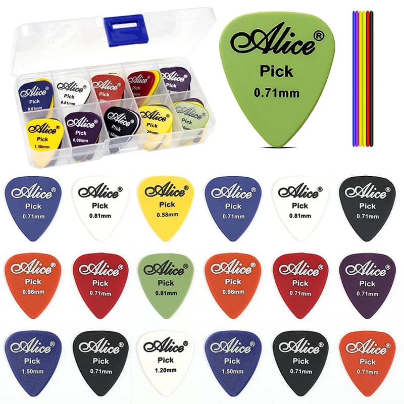 Set di plettri colorati per chitarra, confezione da 30/50 pezzi, plettri misti di diverso spessore, per chitarra, basso, ukulele, strumenti musicali, accessori per la pratica ZYF