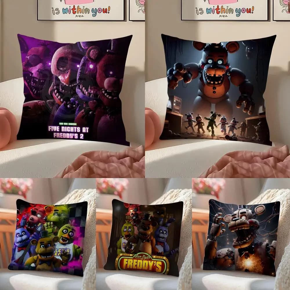 Five Nights at Freddy's Cushion Cover Linen Minimalist Cover Soft Decor for Sofa Home Room