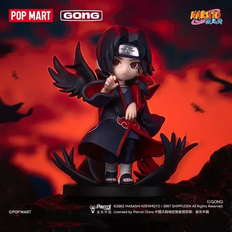 POPMART GONG Naruto Shippuden Akatsuki Arc Series Cieco Scatola Mistero Indovina Borsa Giocattoli Bambola Anime Figura Ornamenti Collezione