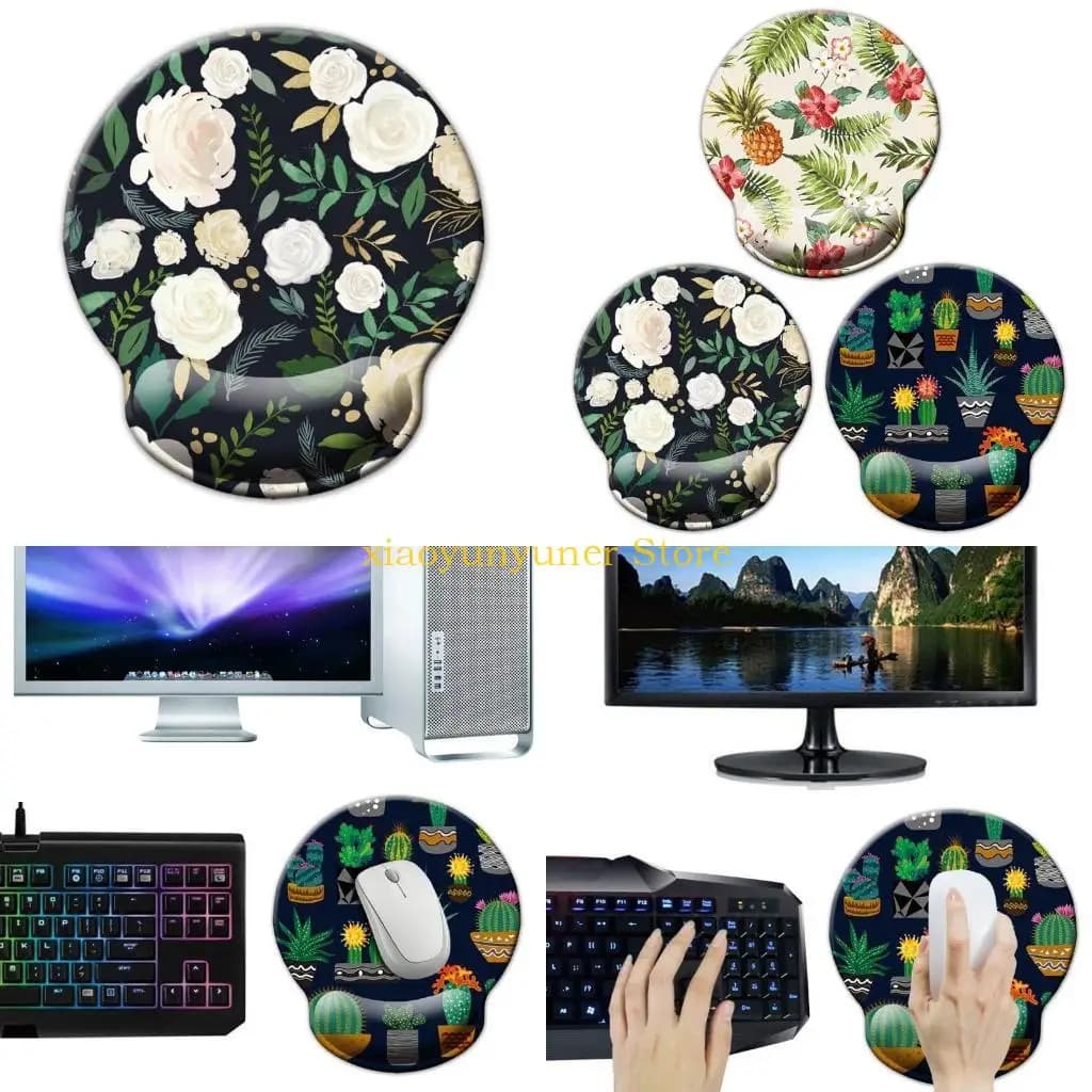 P9JB Tappetino per mouse in EVA Protezione per il polso Bracciale in morbida memory foam Giochi per computer Tappetino per mouse