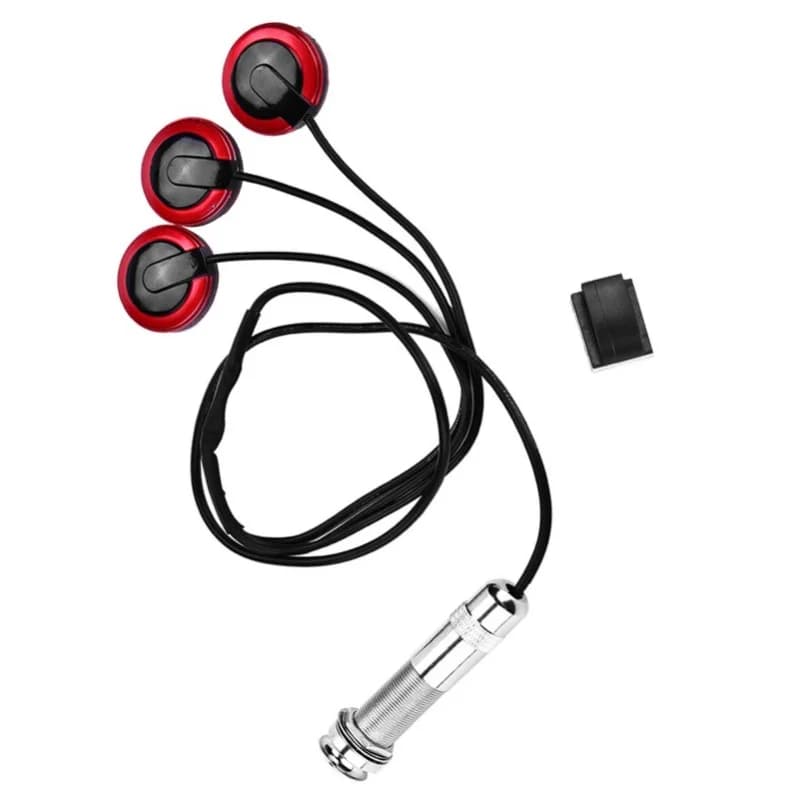 Microfono piezoelettrico autoadesivo con jack Endpin per chitarra, ukulele e violino