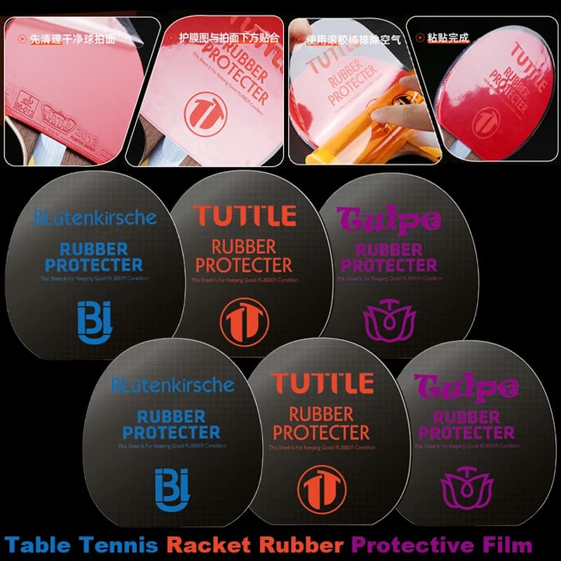 2/4PCS Ping Pong Rack Rubber Protective Film Non dust proof sticky Transparent Ping Pong Rack Protection Maintenance Cover