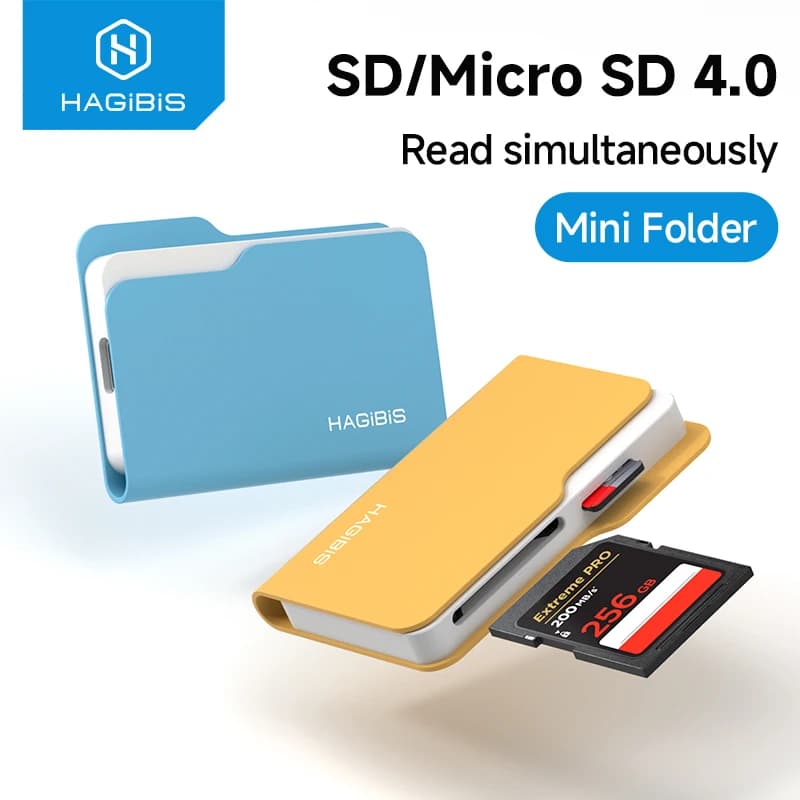 Hagibis 4.0 SD Card Reader High-Speed USB C to Memory Card Reader Adapter Micro SD SDXC SDHC UHS-II Folder for iPhone 17 Camera