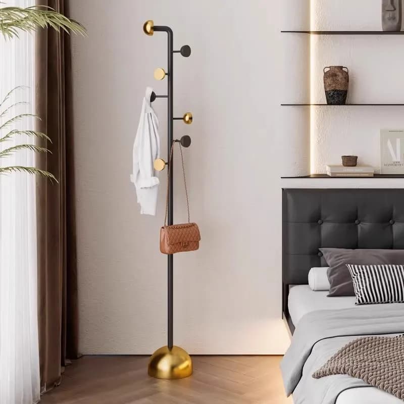 Appendiabiti moderno italiano semplice da terra a soffitto per camera da letto, piccolo appendiabiti domestico, appendiabiti da ingresso
