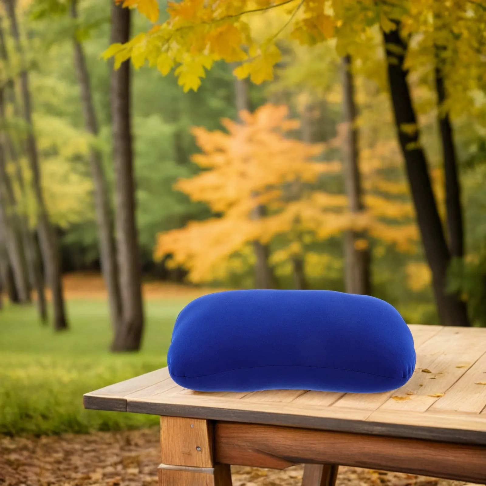 Cuscino in Schiuma a Particelle, Portatile, Mini, per Campeggio e Viaggio, Supporto per il Collo, Lavabile, Ergonomico, in Tessuto Spandex, per Esterni