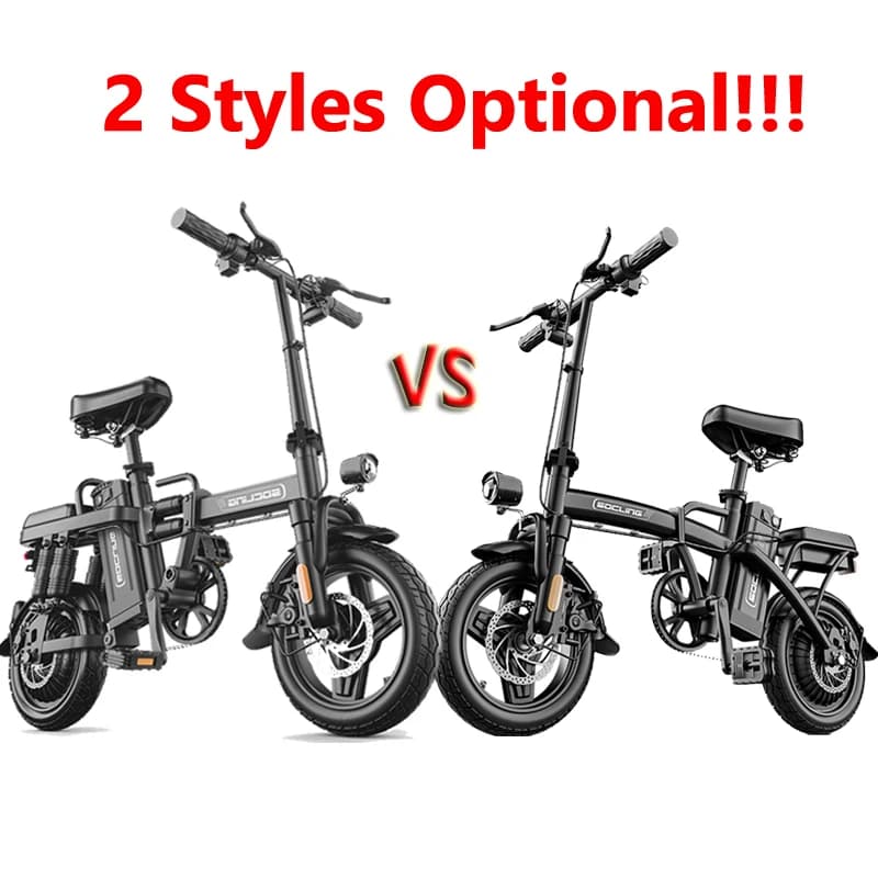 14' Lightweight E-Bike, Max Load Capacity Of 330LBS, Dual Disc Brakes, 500W Motor, Up To 19.9MPH Speed, 6-hour Fast Charging, Foldable Biicycle with Anti-theft Battery, Two Models Optional, Mini-Ebike For Commuting
