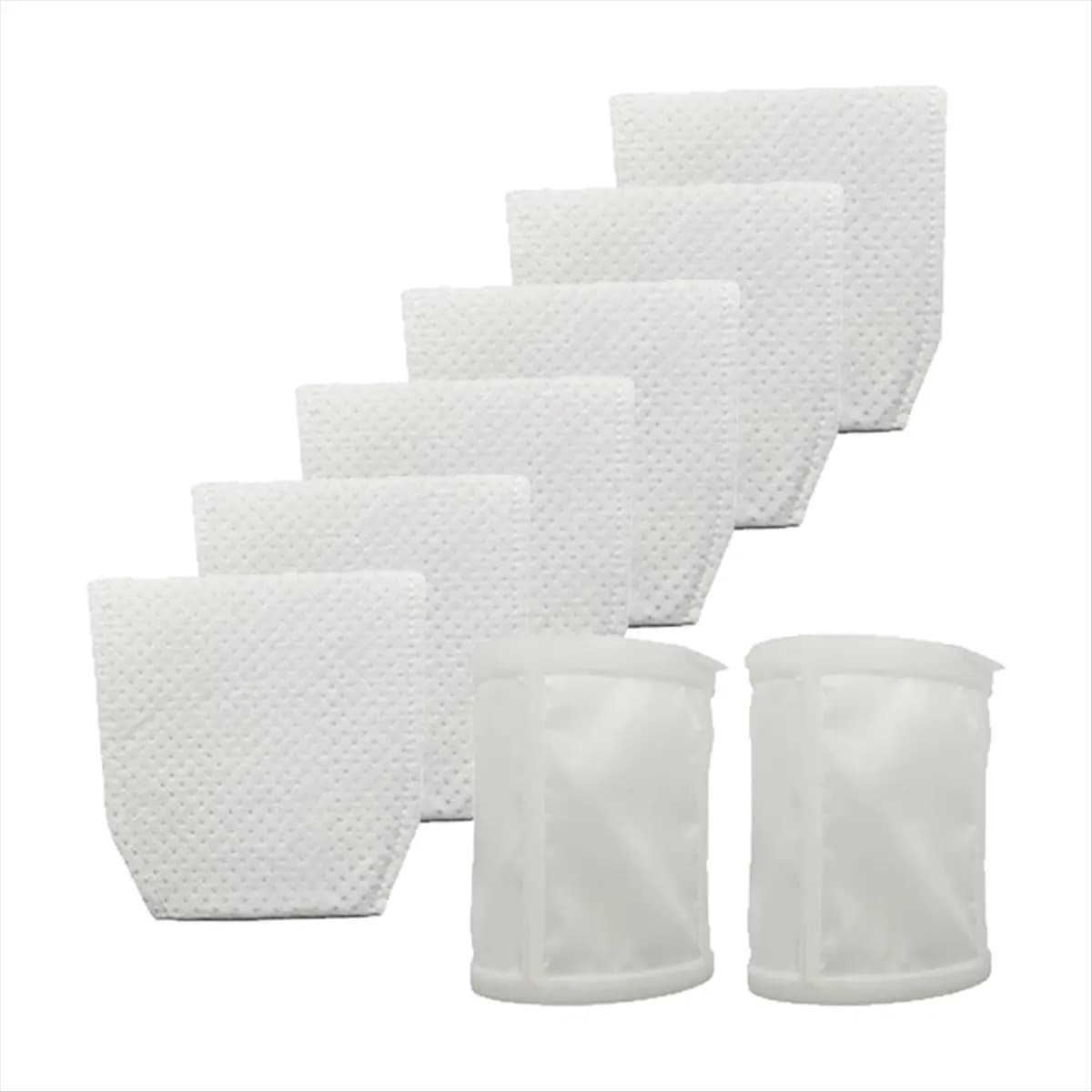 M02K Confezione da 6+2 Filtri per Aspirapolvere Makita T-03193 443060-3 XLC02ZB,XLC02ZW,XLC02RB1W,XLC02R1B,LC01Z,CL180W