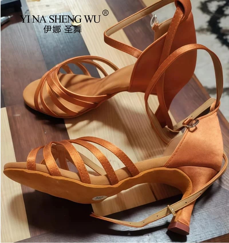 Woman Latin Dance Shoes Ladies Ballroom Professional Dancing Shoes Sneaker 5/8.5cm Suede Soft Sole Jazz Salsa Practice Shoes