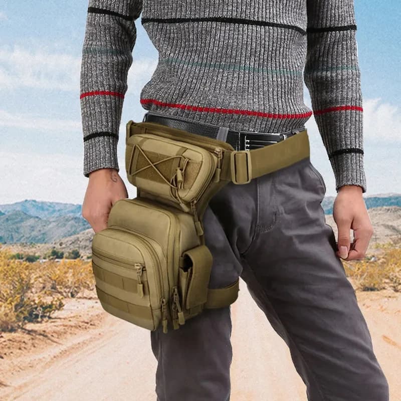 Borsa da gamba da pesca Marsupio da uomo Borse da coscia Utilità Marsupio da cintura Escursionismo all'aperto Tasca per fianchi in vita maschile Borsa sportiva per moto da ciclismo