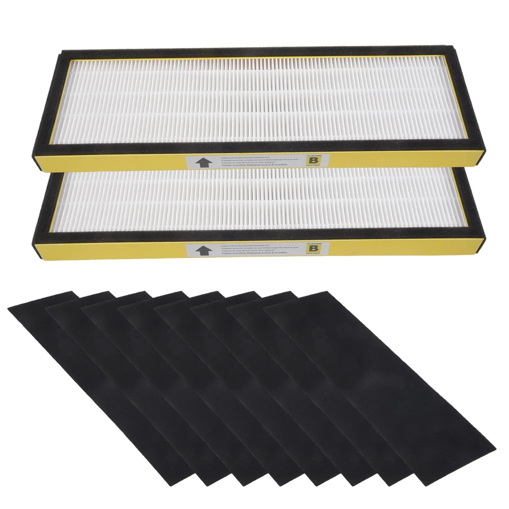 Filtro di ricambio REST FLT4825 per purificatore d'aria Germ Guardian, per AC4825 AC4850, 2 filtri True HEPA + 8 filtri al carbone