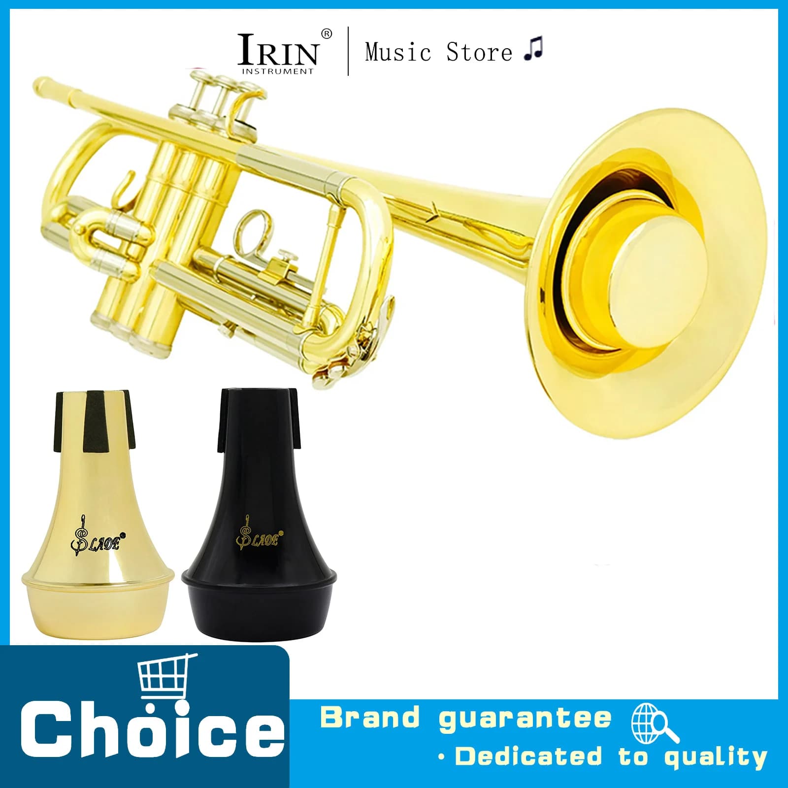 Silenziatore per tromba Mini ABS semi-chiuso, smorzatore, muto per pratica, accessori per strumenti a fiato in ottone