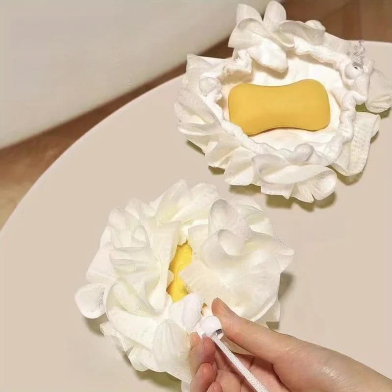 Spugna Morbida per il Bagno 2-in-1 con Dispenser di Sapone, Esfoliante per Uomo e Donna