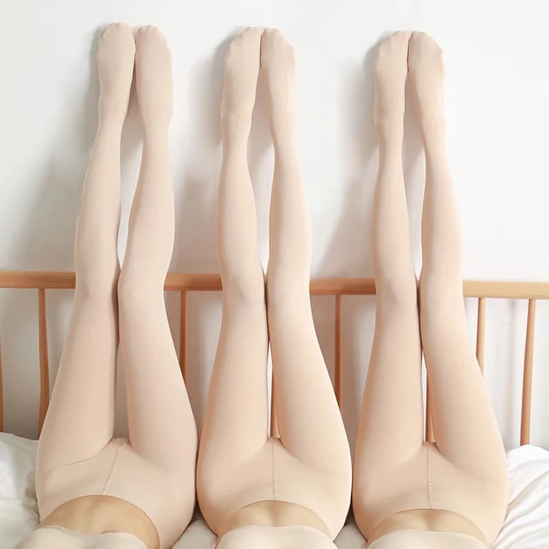 DOIAESKV Nuovi Collant da Donna Taglie Forti 120D Caldi Autunno Inverno a Vita Alta Elasticizzati Sottili in Velluto