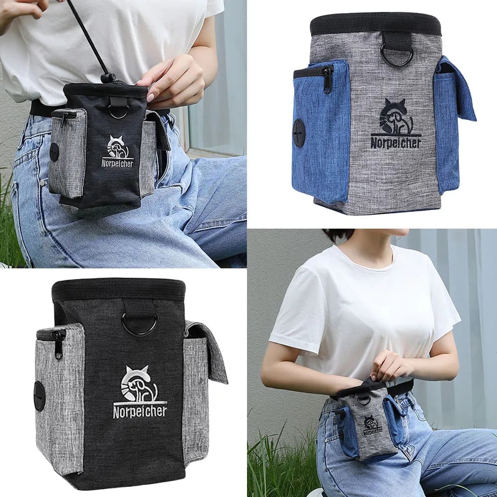 Borsa da addestramento per cani da esterno, Marsupio terapeutico multifunzionale, Borsa porta snack per animali domestici, Marsupio portatile per premi e snack per addestratori