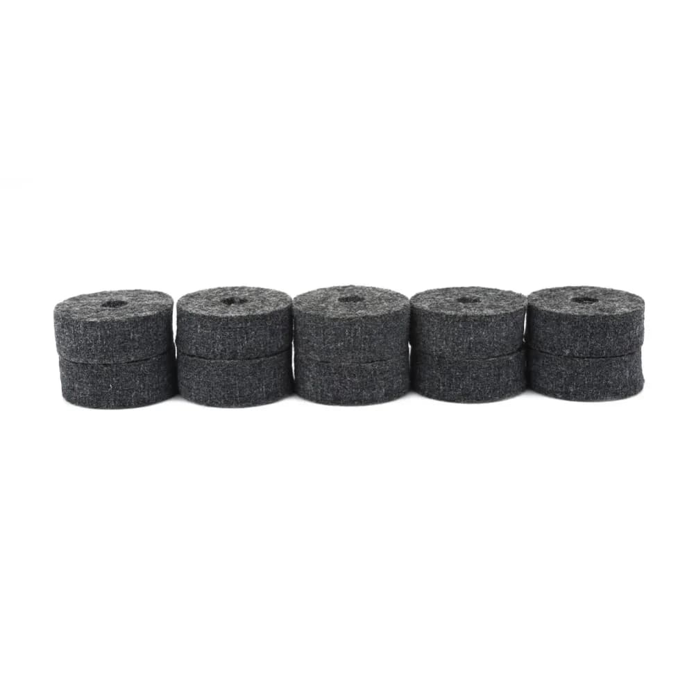 10 pezzi pratici da 40 mm ​ Feltrini per Piatti da Batteria ​ Grigio/Nero ​ Set di rondelle in feltro ​ ​ Feltro di Ricambio per Tamburo ​ Rotondo ​ Accessori per Tamburo a Cornice ​