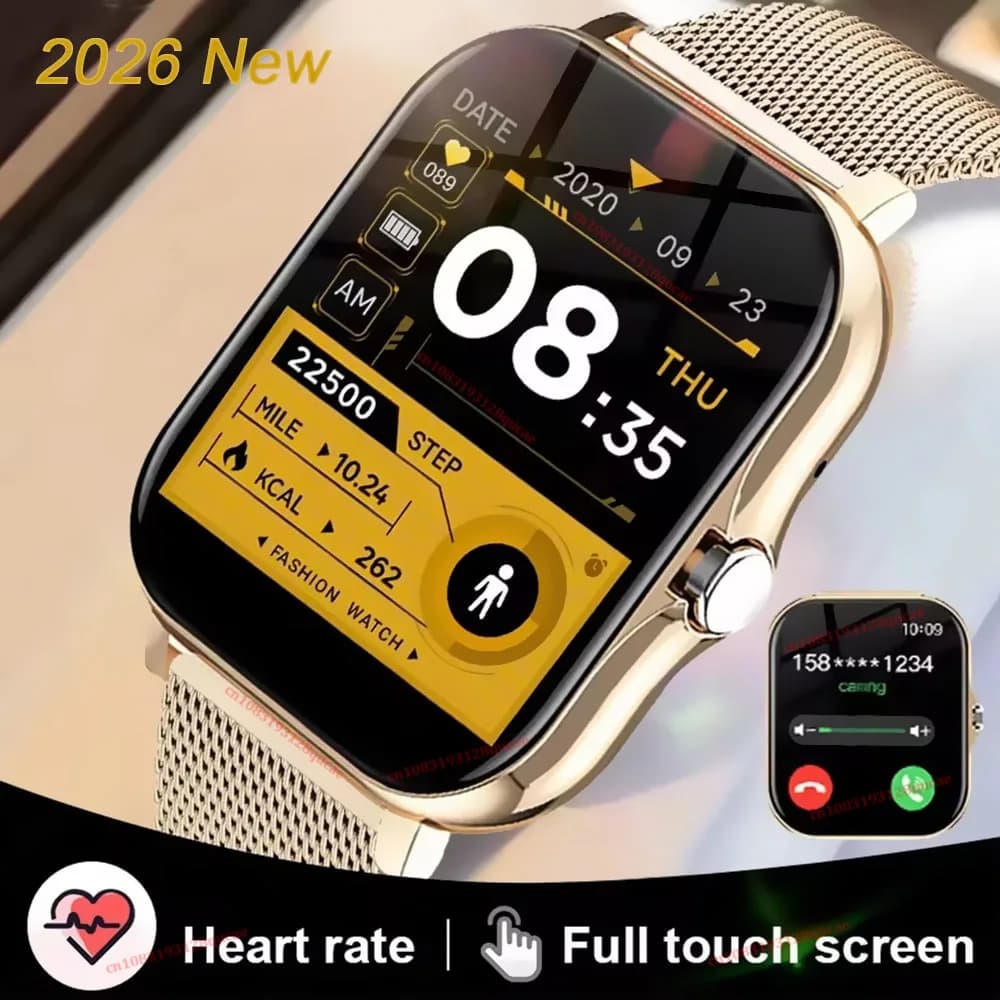 2026 New Smart Watch Multiple Sports Mode Sleep Monitor Find Phone 1.83'' Screen Bluetooth Call Smart Watch Men Women Gifts Hw12