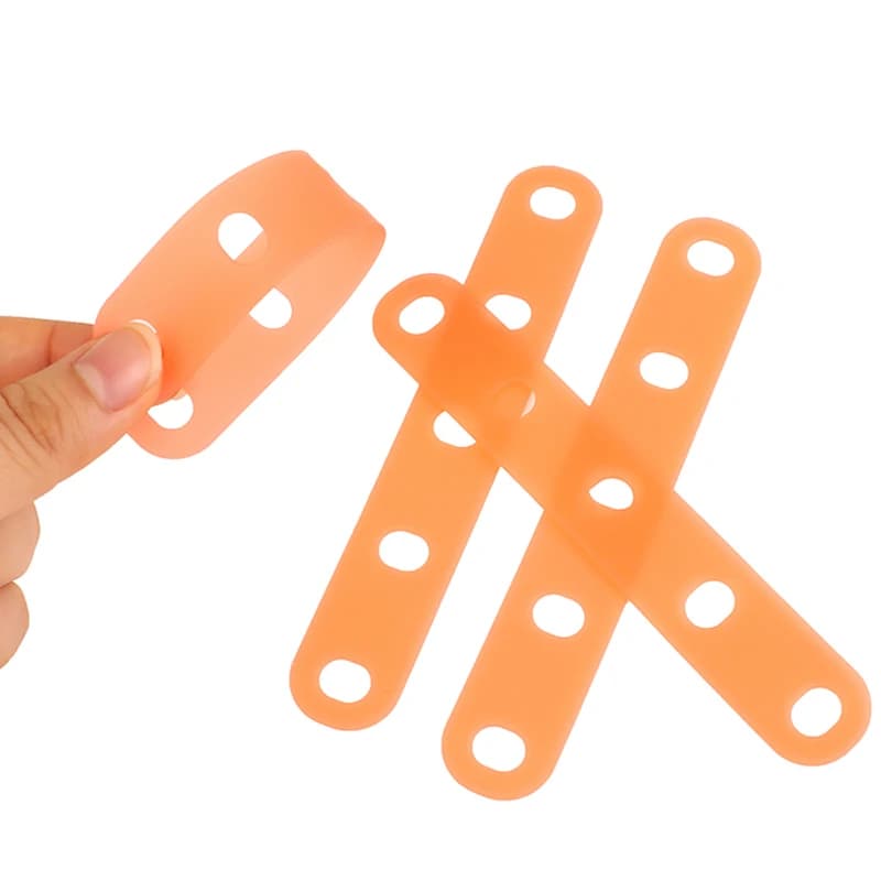 10 pieces permanent heat-resistant silicone band without digital trace cold rods elastic hair styling hair styling hairdresser specialized tools