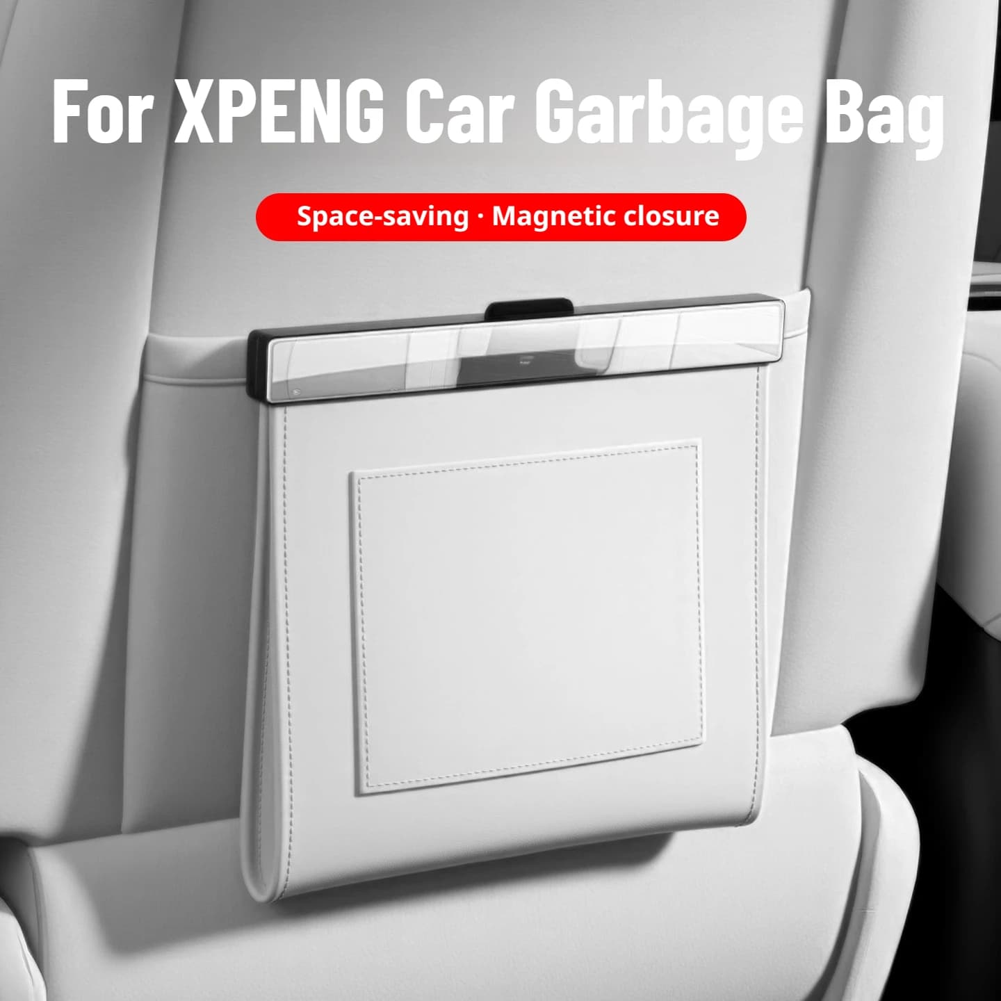 For Xpeng Hanging Car Trash Can Waterproof Space Saving Car Interior Organizer Magnetic Car Garbage Bag Car Interior Accessories