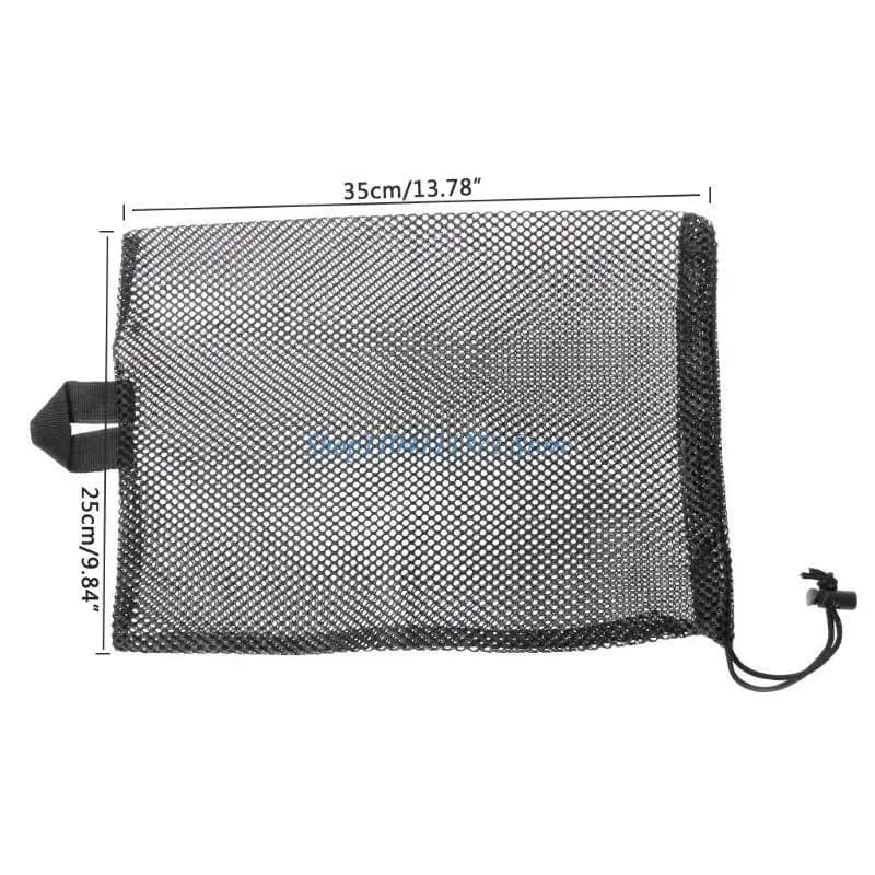 Mesh bag with quick drying coulisse for diving and swimming, underwater equipment case, snorkel and goggles