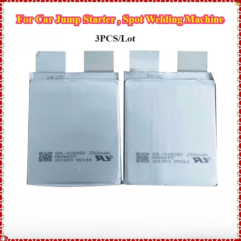 3 pezzi/lotto 3,7 V 2200 mAh 607260 Cella 60C per avviamento di emergenza per auto, saldatrice a punti, drone fai da te saldatura 2S 3S 7.6V 11.4V batteria
