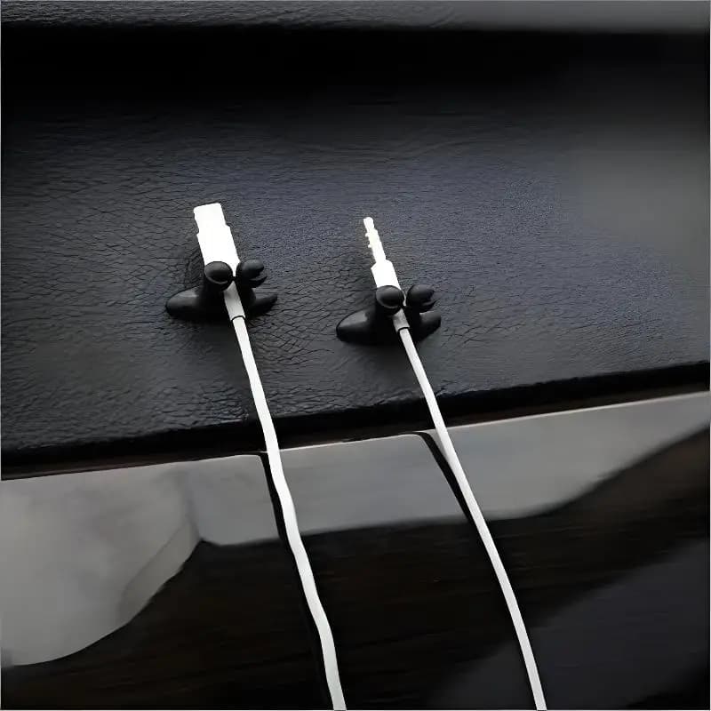 Car Wire Management Hooks 8PCS Non Slip Adhesive Dashboard Phone Charger Earphone Cable Organizer for Daily Use