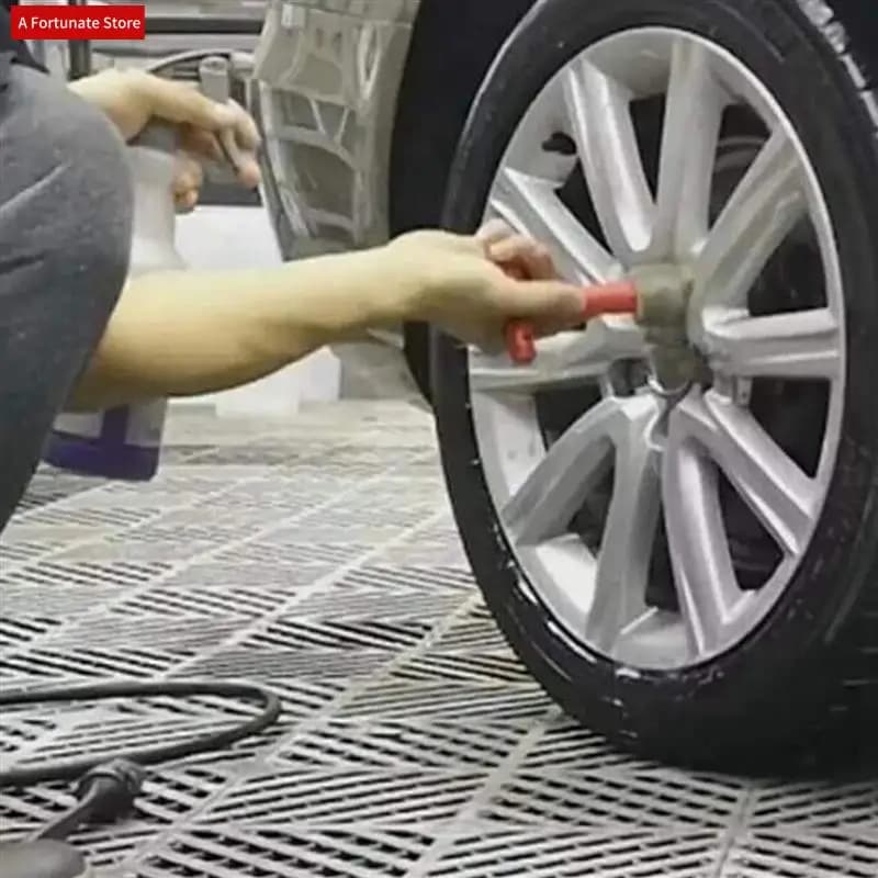 2X Strumenti per la pulizia delle ruote con dado per spazzole per viti per pneumatici incorporati per autolavaggio con 6 spugne extra-A78G
