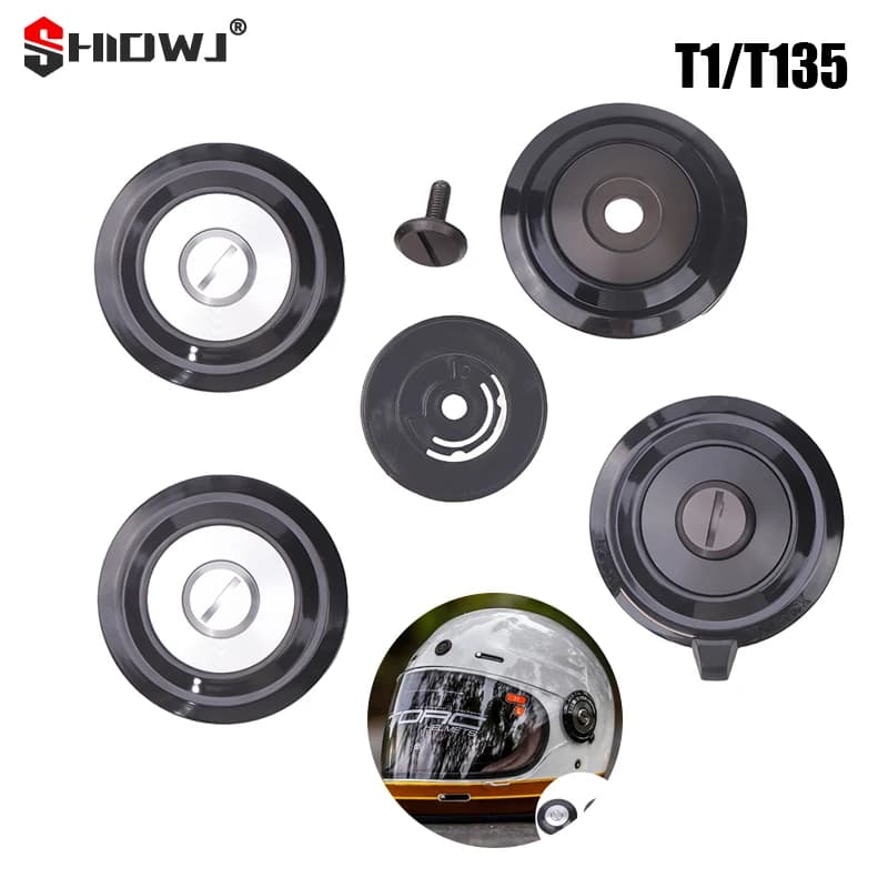 2 pezzi casco moto originale T1/T135 Base dell'obiettivo vite parti del motociclo accessori