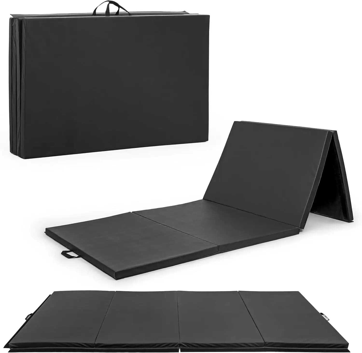 Folding Mat for Exercises, Thickness 3 Inches, for Home Gym, Yoga, Gymnastics, with Handles, Connectable Design
