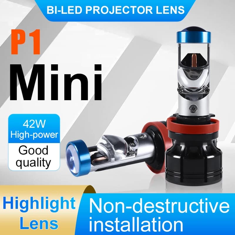 P1 H4 H7 LED Mini obiettivo del proiettore H11 9005 HB3 9006 HB4 Automotive Motorcycle 12V LHD abbaglianti anabbaglianti lampadine Canbus fendinebbia