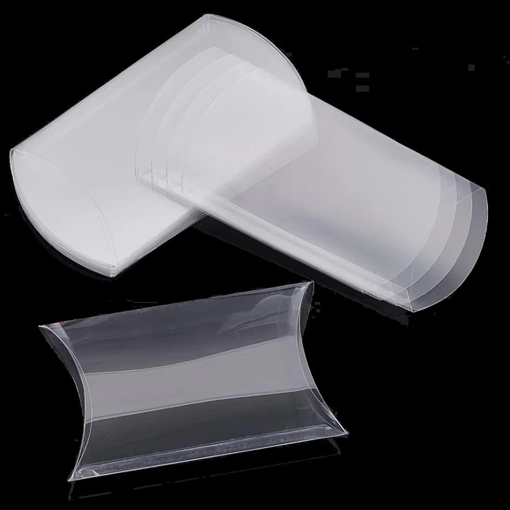 10/20/30 pezzi scatola di bomboniere per cuscini in plastica trasparente per caramelle regalo di nozze festa della mamma regalo di festival imballaggio per piccole imprese