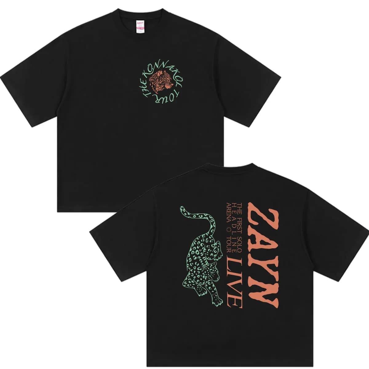 Zayn Malik The KONNAKOL Tour 2026 Double Sided Print T Shirts Men's Vintage O-Neck Fashion Oversized Cotton T-shirts Streetwear