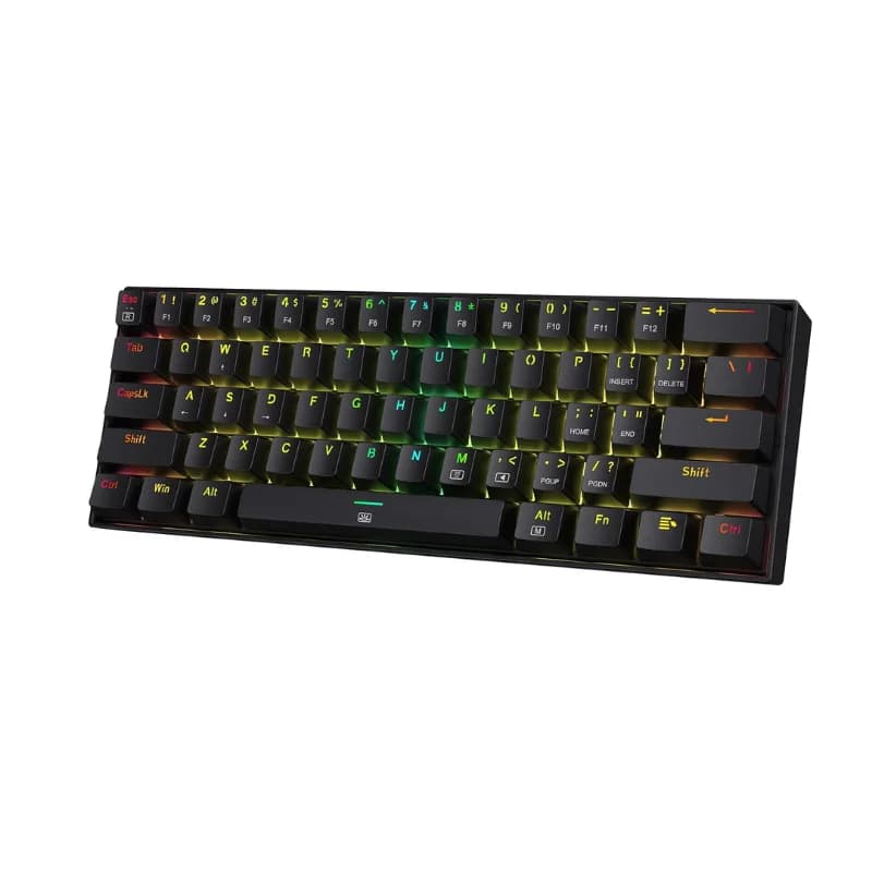 Redragon K630 Dragonborn Tastiera da gioco RGB cablata al 60% sostituibile a caldo, tastiera meccanica compatta a 61 tasti